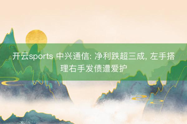 开云sports 中兴通信: 净利跌超三成, 左手搭理右手发债遭爱护