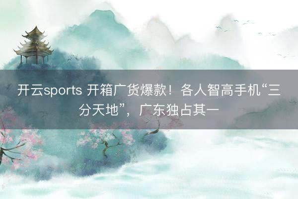 开云sports 开箱广货爆款！各人智高手机“三分天地”，广东独占其一