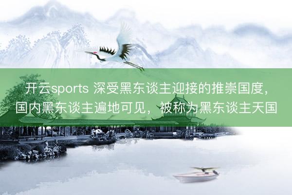 开云sports 深受黑东谈主迎接的推崇国度，国内黑东谈主遍地可见，被称为黑东谈主天国