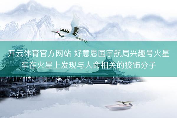 开云体育官方网站 好意思国宇航局兴趣号火星车在火星上发现与人命相关的狡饰分子