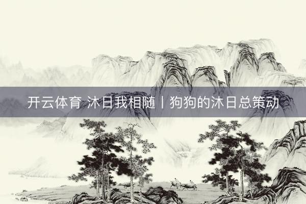 开云体育 沐日我相随丨狗狗的沐日总策动